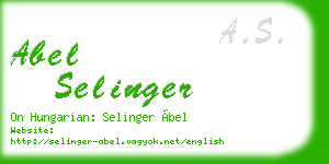abel selinger business card